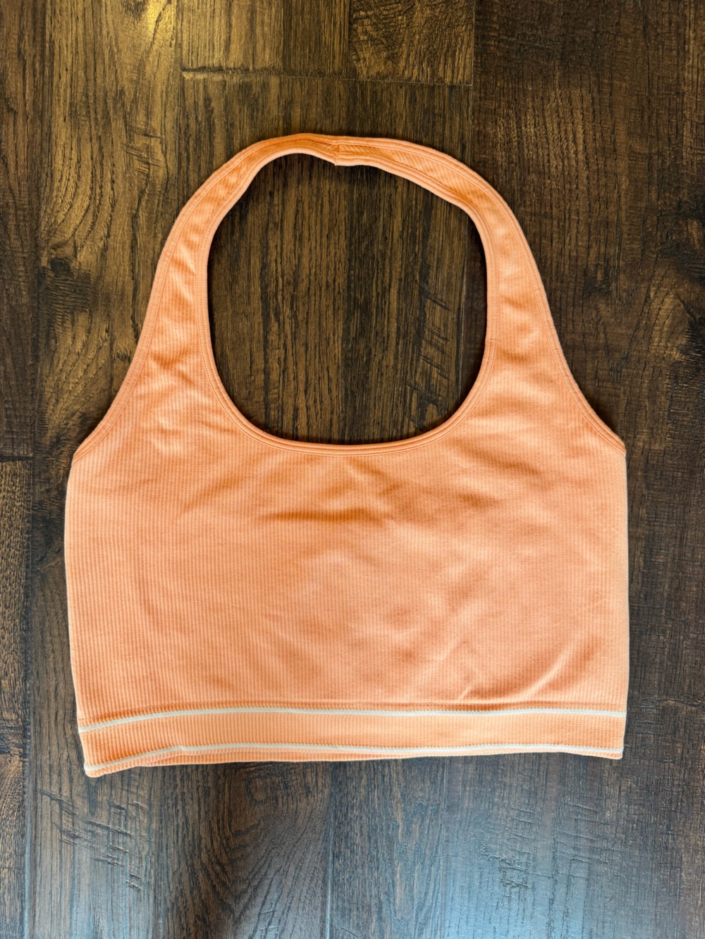 Athleta Recharge Seamless Halter Top, Papaya, Size L